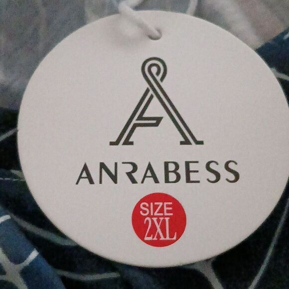 ANRABESS Tropical Casual Loose Sundress Split Maxi Dress Sz XXL NWT - Picture 8 of 9